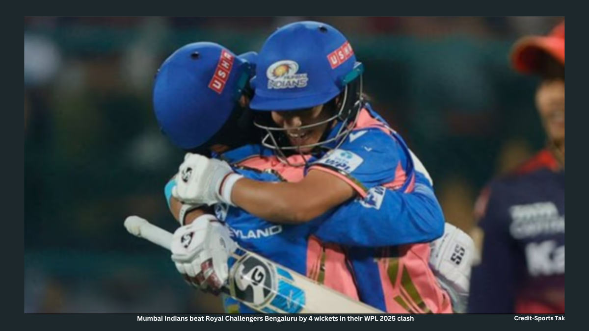 WPL 2025: Kaur duo shines as MI beats RCB by 4 wickets.