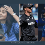 Virat Kohli and Anushka Sharma’s reaction went viral after Glenn Phillips’ stunning catch in the India vs New Zealand match.